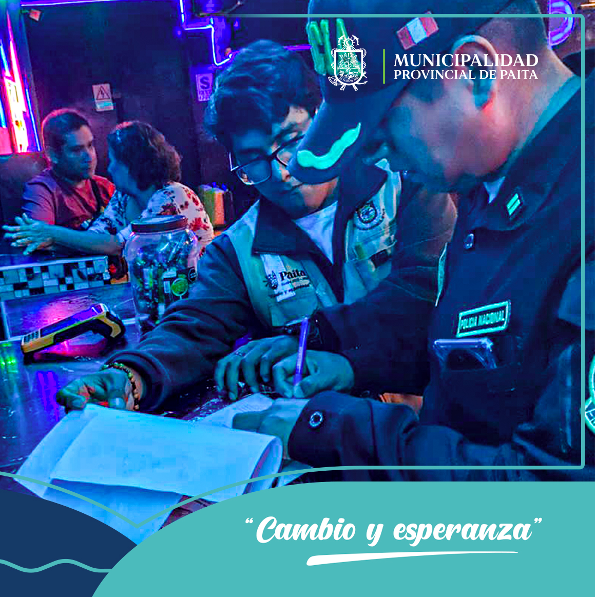 Operativo inopinado de fiscalización municipal según ordenanza municipal n° 006-2014-cpp, logró decomiso de enseres en bares clandestinos