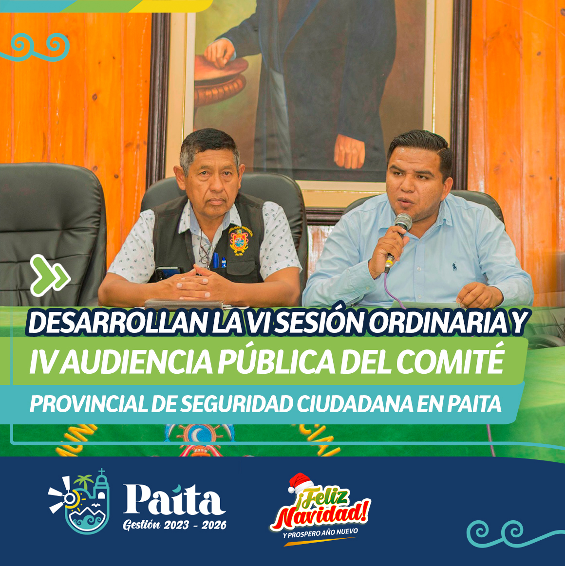Desarrollan la VI Sesión Ordinaria y IV audiencia pública del comité provincial de seguridad ciudadana en Paita