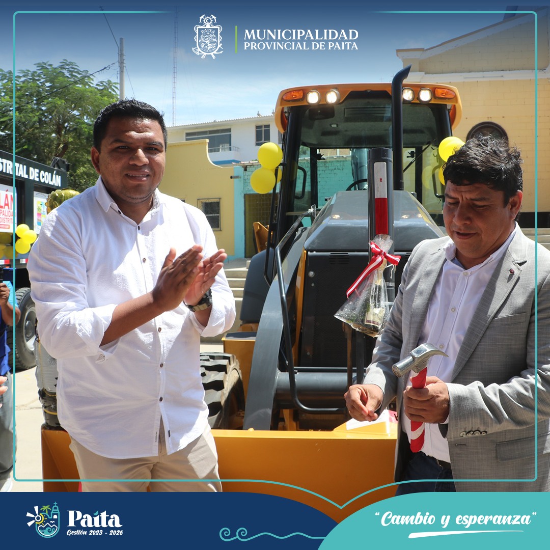 Municipalidad de Colán renueva maquinaria pesada