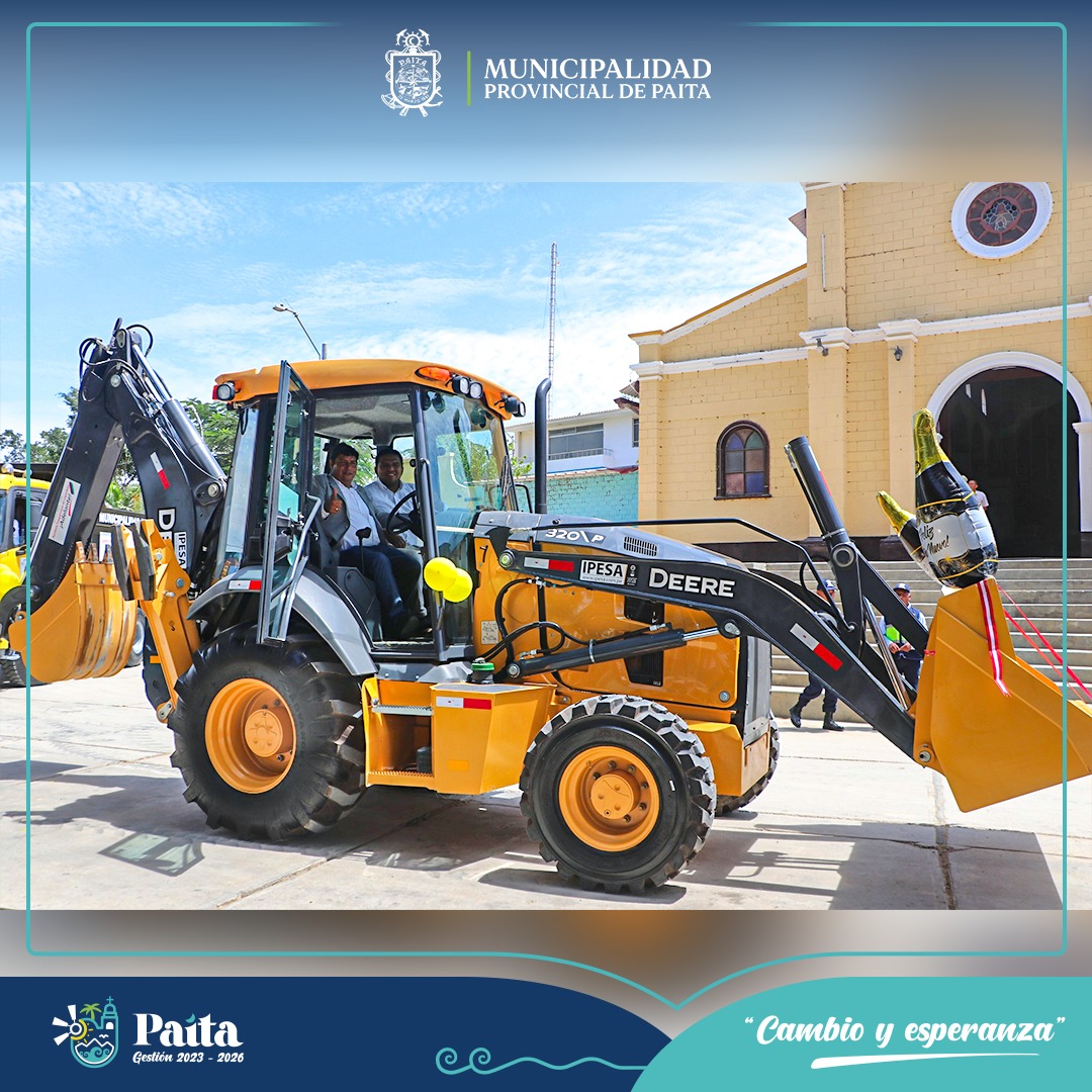 Municipalidad de Colán renueva maquinaria pesada