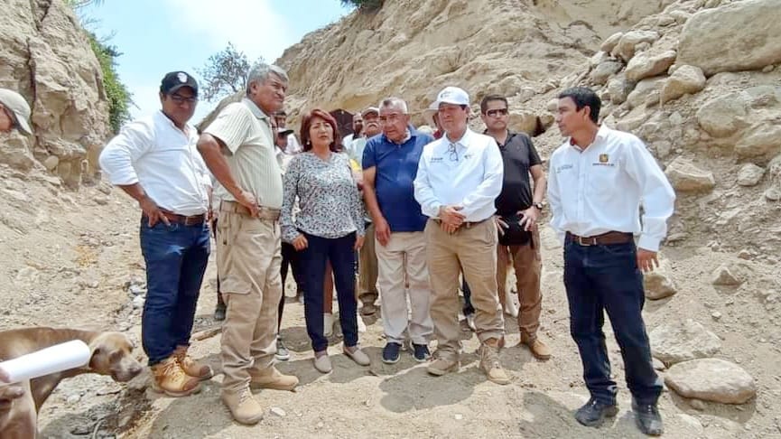 Inspeccionan avances en obras de prevención por el fenómeno “El Niño” en Cañete