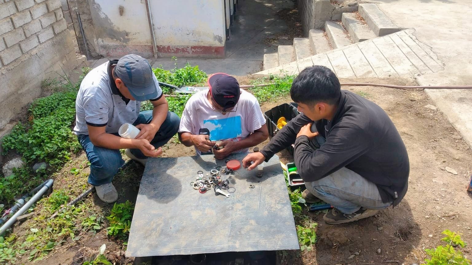reparación de piscina en colegio
