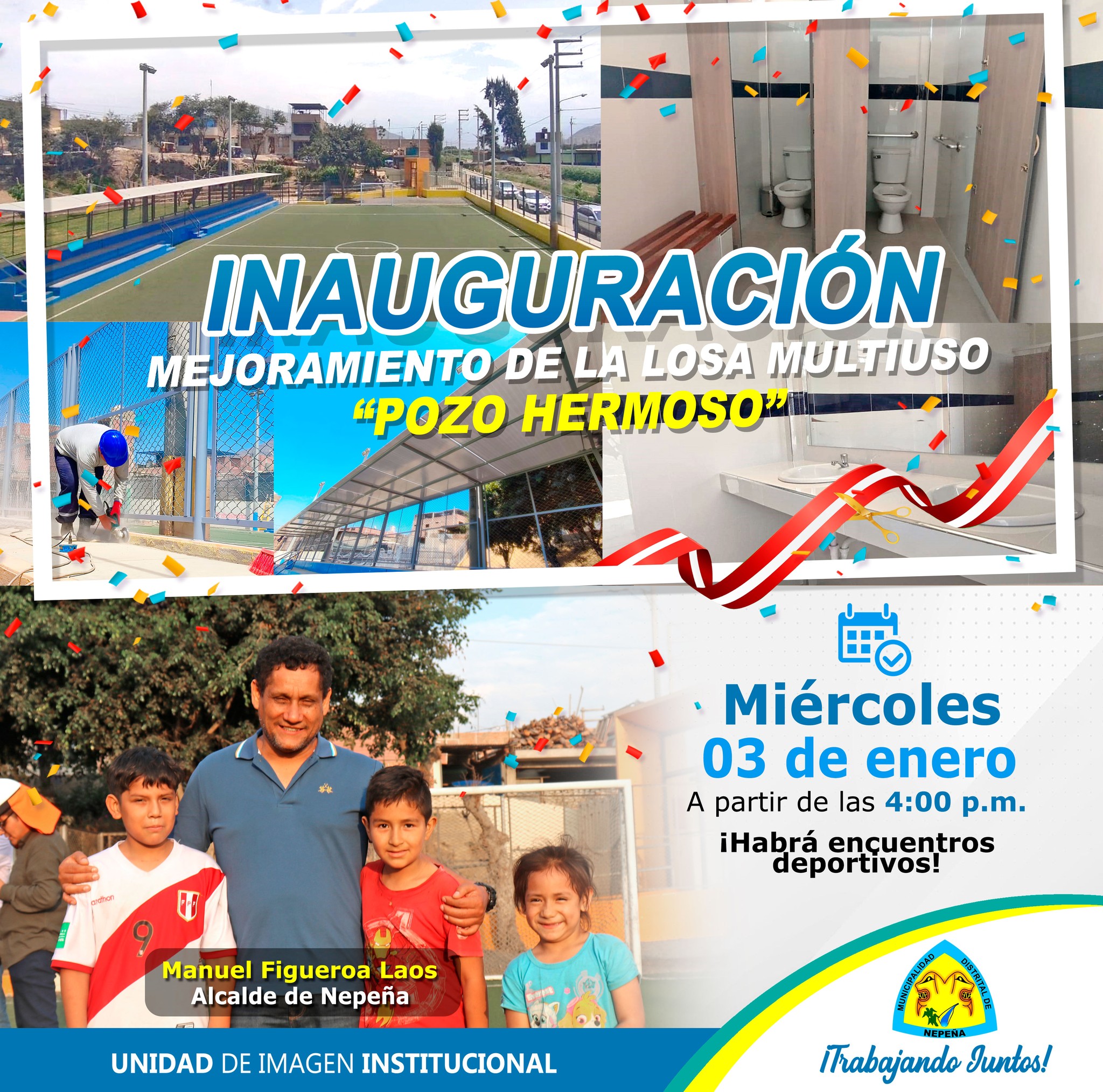 Invitaciรณn: Inauguraciรณn de la obra de la losa Multiuso Pozo Hermoso