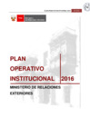 Vista preliminar de documento POI 2016 - Ministerio de Relaciones Exteriores