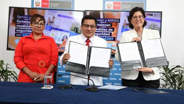 Minsa y Reniec firman convenio para emitir los certificados de defunción con DNI electrónico y garantizar la seguridad del Sinadef