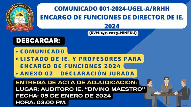 ENCARGATURA DE FUNCIONES 2024