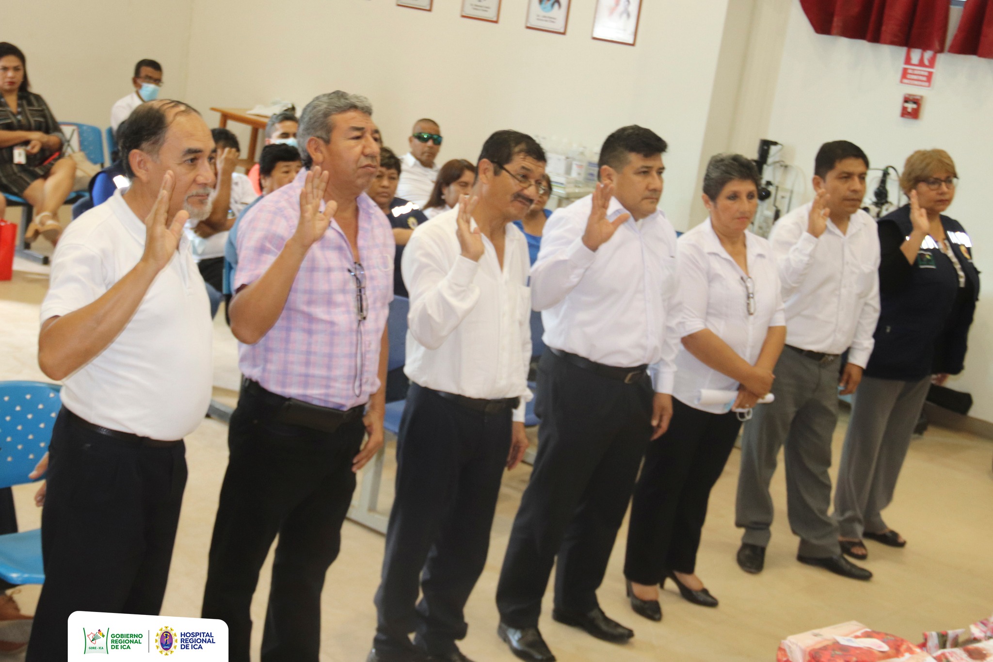 En horas de la tarde se realizó la juramentación de la nueva Junta Directiva del Sindicato de Trabajadores del Hospital Regional de Ica.