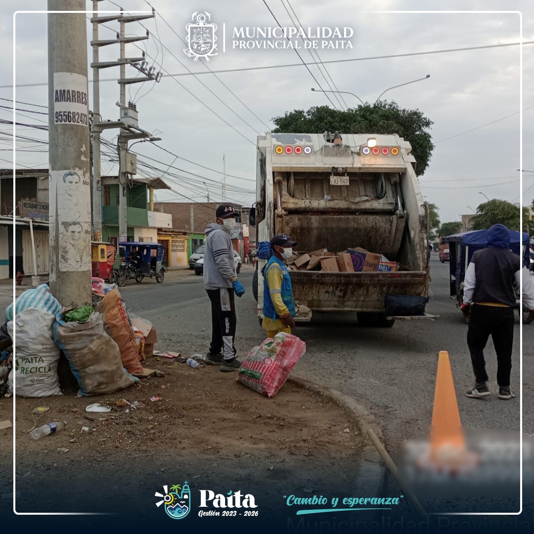 Municipalidad provincial de Paita logra recolección de 64,300 toneladas de basura tras las festividades de año nuevo 2024