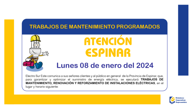 ¡ATENCIÓN ESPINAR! CORTE PROGRAMADO
