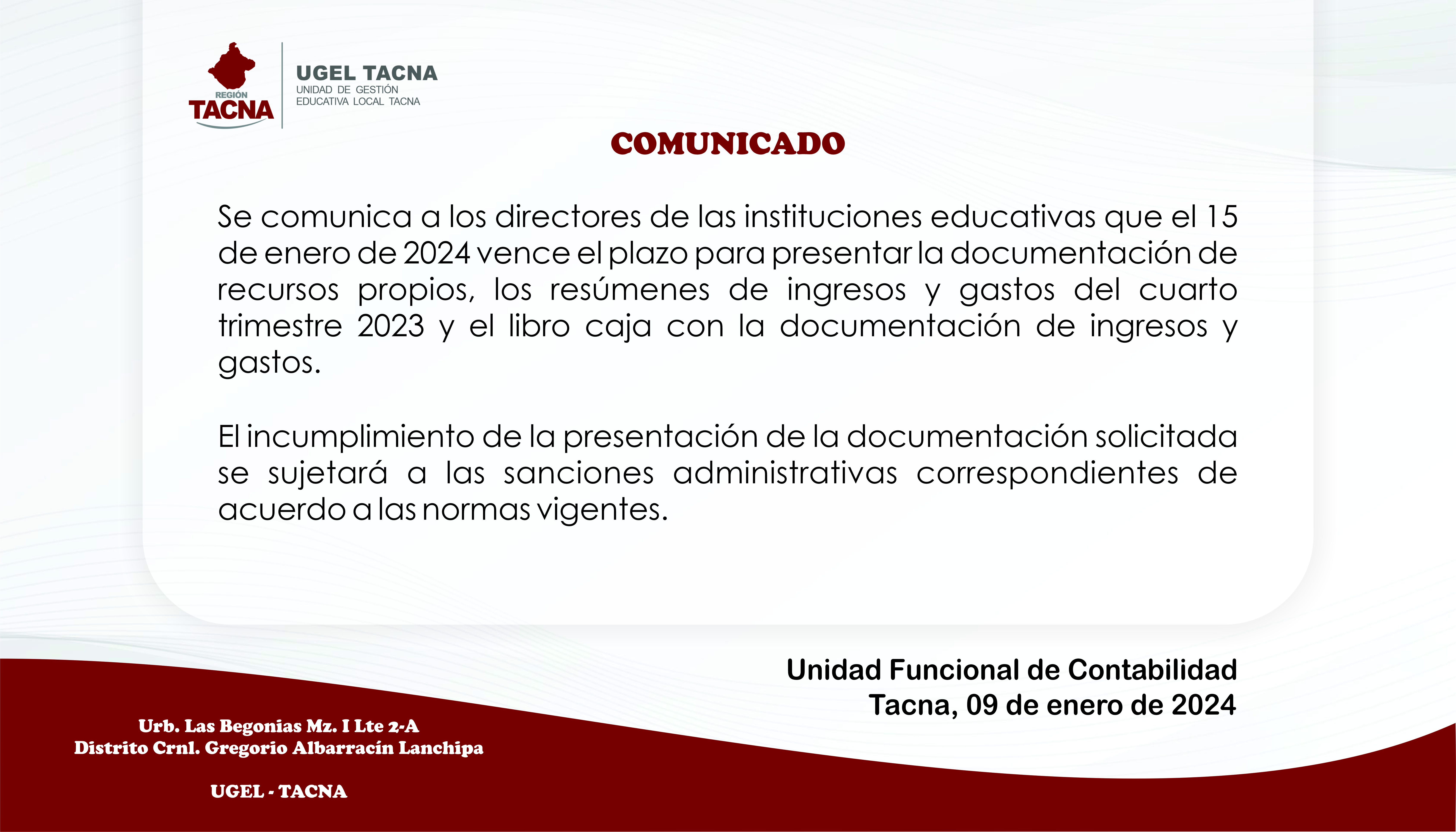 Archivo JPG de comunicado 