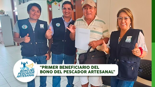 El Primer Beneficiario del Bono del Pescador Artesanal