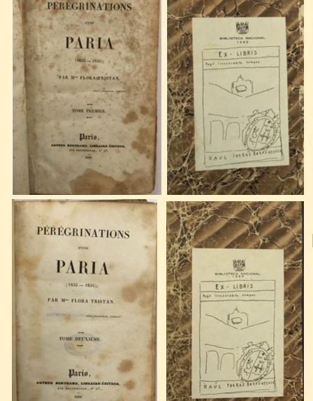 Cultura declaró Patrimonio Cultural de la Nación a dos unidades bibliográficas de la obra “Pérégrinations d’une paria” de Flora Tristán