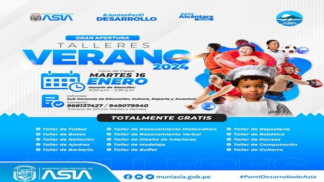 Talleres de verano Asia 2024