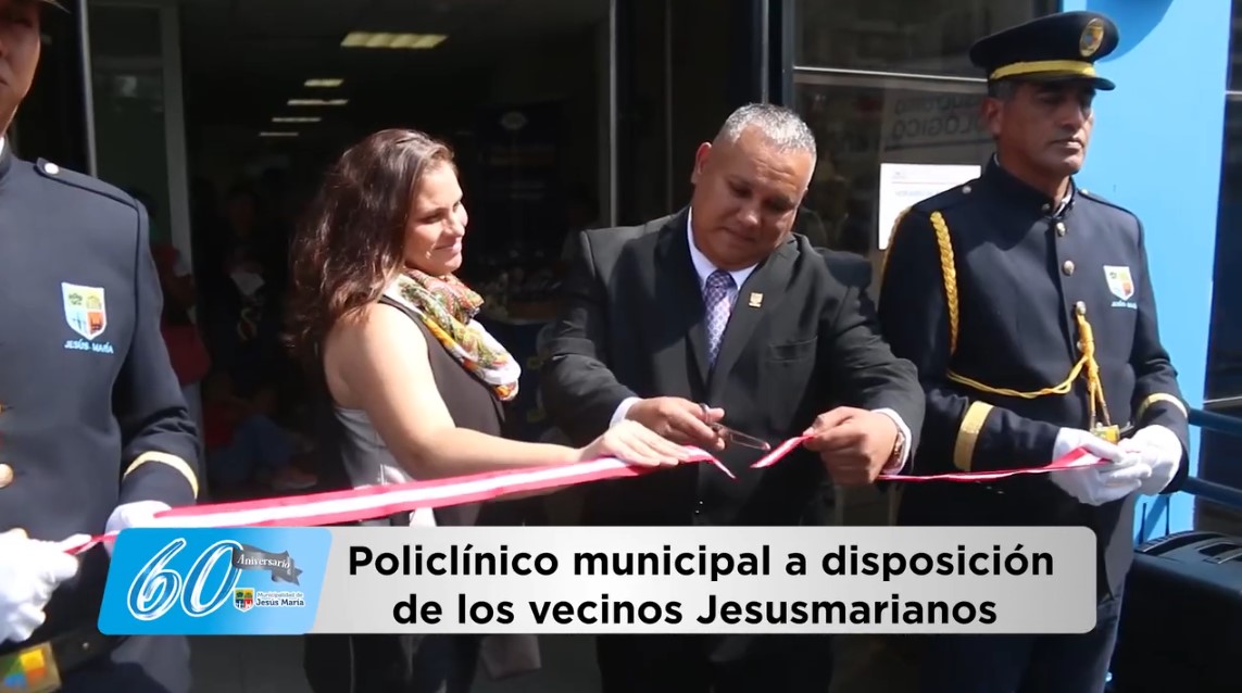 En colaboración con el @Policlínico Alerta Médica nuestro alcalde Jesús Gálvez Olivares inauguró el nuevo Policlínico Municipal que te permitirá obtener 20% de descuento en consultas y procedimientos (presentando tu DNI del distrito).   Av. Brasil 1403 |  Lun a sáb de 8:00 a.m. a 7:00 p.m. | Informes  936992070. #JesúsMaríaSomosTodos