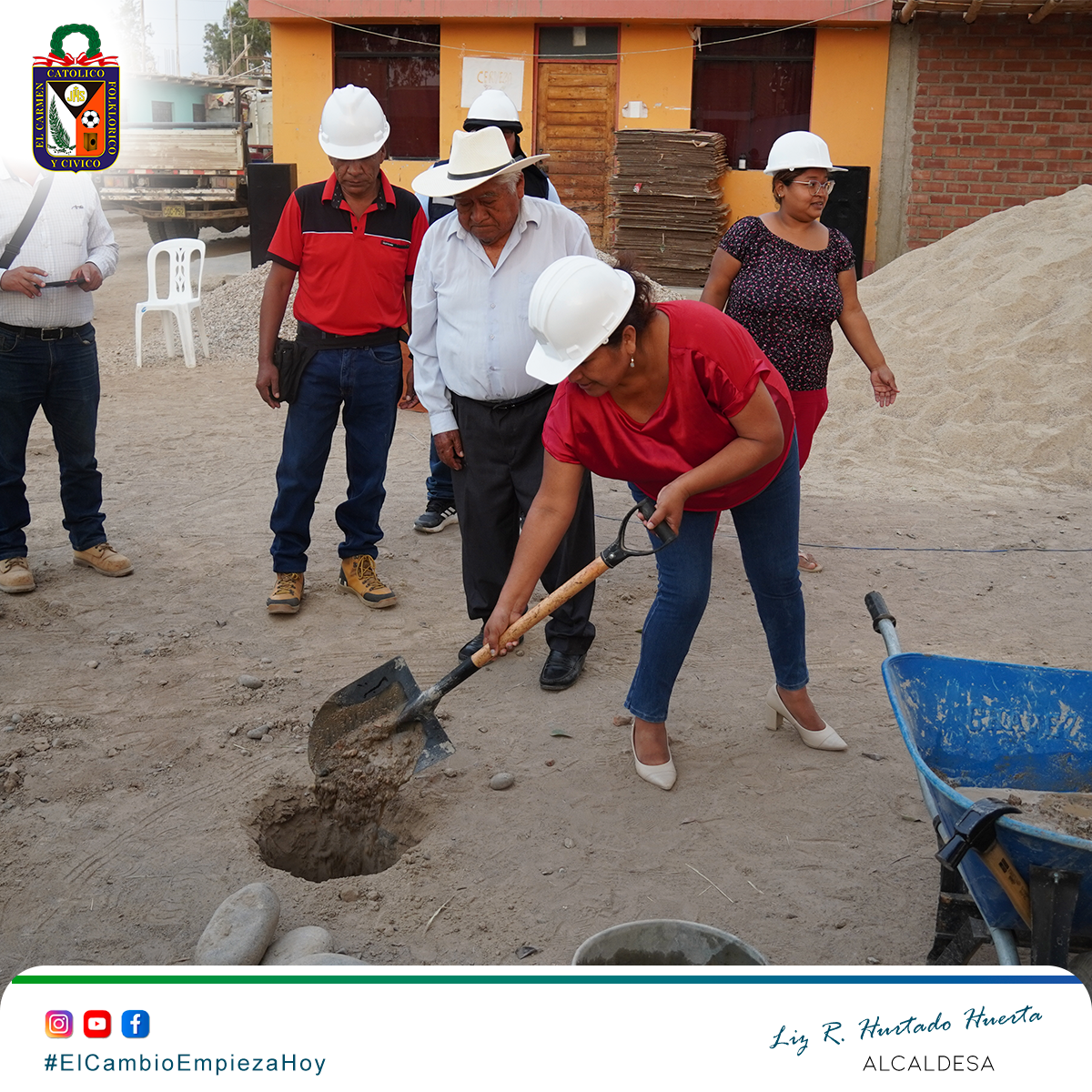 COLOCACIÓN DE LA PRIMERA PIEDRA EN EL CENTRO POBLADO TORRE MOLINO - I ETAPA