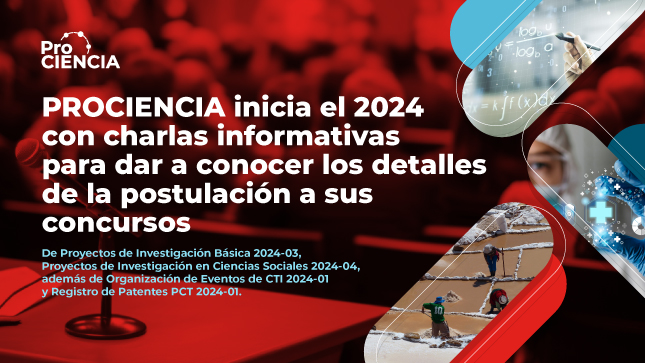 Charlas informativas de PROCIENCIA en 2024