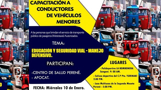 Capacitación de vehiculos menores
