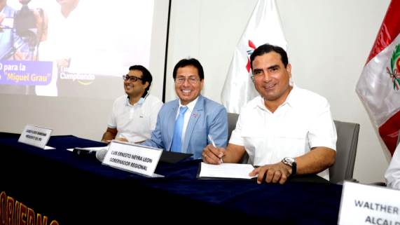 GORE Piura e IPD firman convenio para ejecución de obras en estadio Miguel Grau