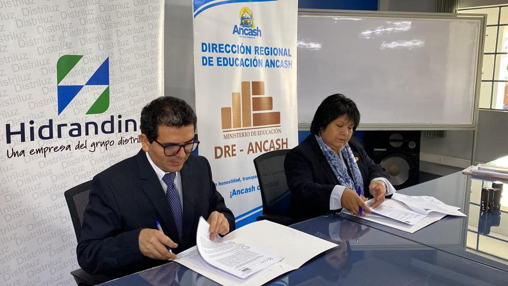 Hidrandina y la Dirección Regional de Educación de Áncash