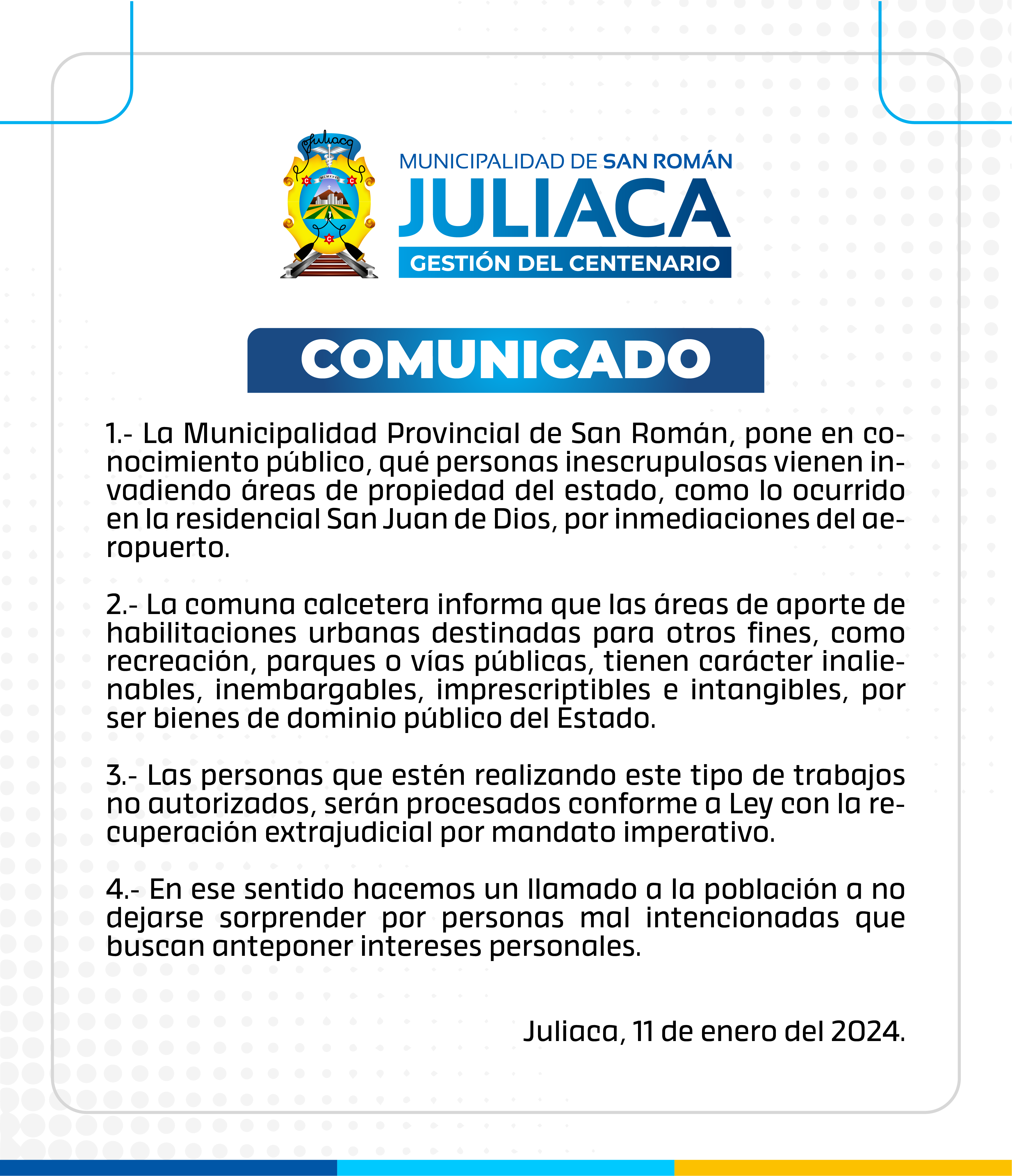 Comunicado 01