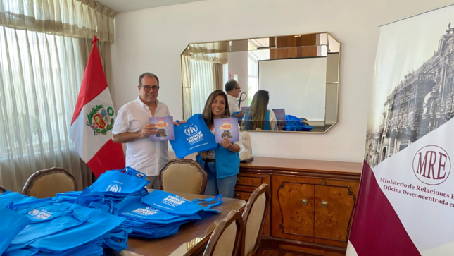 Cancillería Tacna recibe donativo de Acnur para acciones de sensibilización sobre la problemática migratoria