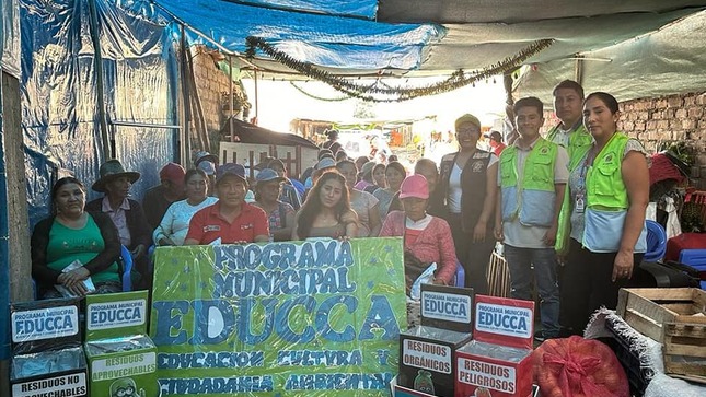 PROGRAMA EDDUCA REALIZA TALLER DE CAPACITACIÓN SOBRE EL CORRECTO MANEJO DE RESIDUOS SÓLIDOS DIRIGIDO A COMERCIANTES 
