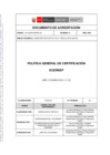 Vista preliminar de documento Política General de Certificación