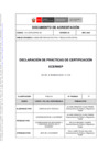 Vista preliminar de documento Declaración de Prácticas de Certificación 