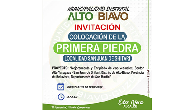 Colocación de primera piedra e inicio de obra