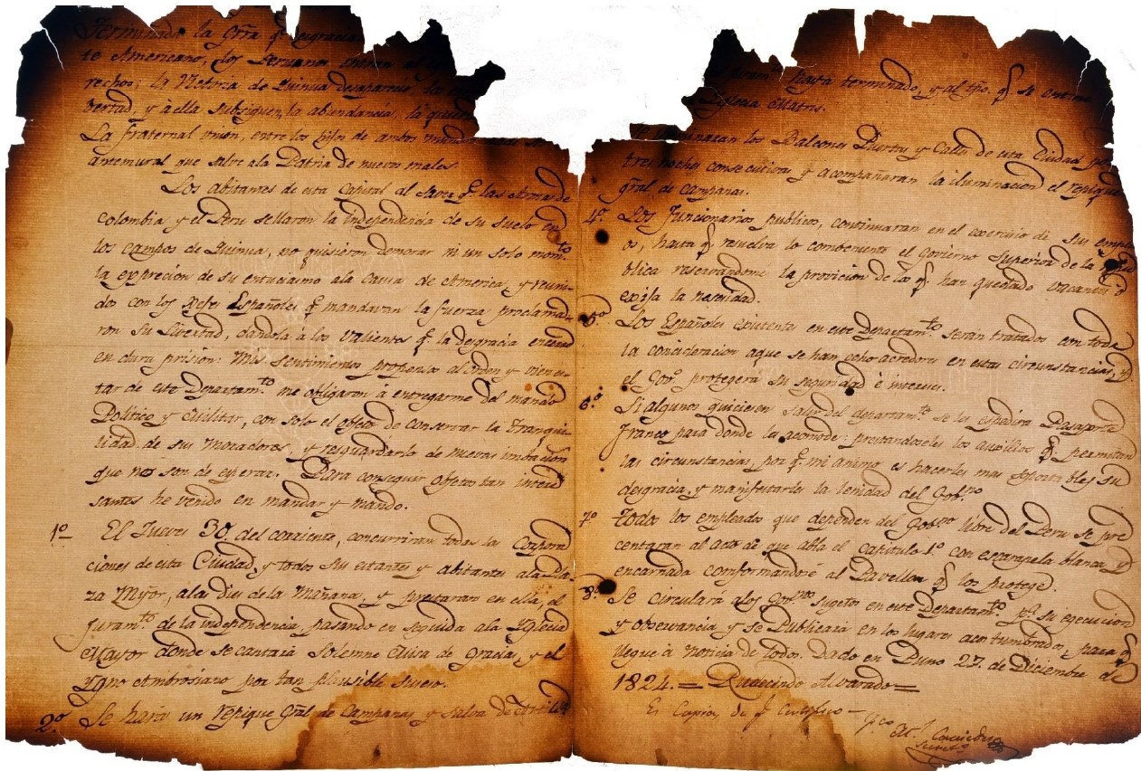 “Copia certificada del bando de Rudecindo Alvarado sobre el juramento de la independencia en Puno (1824)” es declarada Patrimonio Cultural