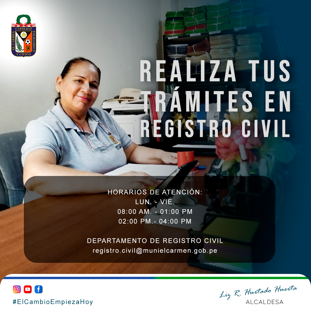 NUESTROS SERVICIOS A TRAVÉS DE REGISTRO CIVIL