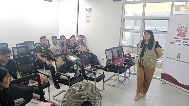 Cancillería Puerto Maldonado fortalece acciones para combatir la trata de personas y el tráfico de migrantes