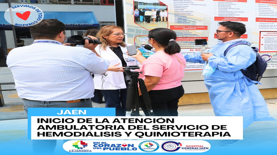 HGJ: Atención ambulatoria del servicio de Hemodiálisis y Quimioterapia a pacientes  de Cajamarca y Amazonas