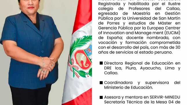 Noticia  Nueva directora regional de Educación Piura.