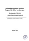 Vista preliminar de documento Informe de Evaluación de Resultados PEI - POI Correspondiente al I Semestre 2023