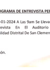 Vista preliminar de documento Cronograma de entrevista personal  - CAS N° 001-2024