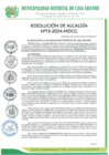 Vista preliminar de documento Resolución de Alcaldía 013-2024