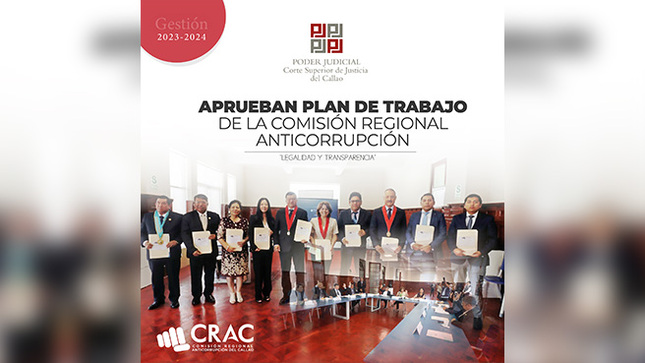 Comisión Regional Anticorrupción del Callao aprueba Plan de Trabajo para el año 2024