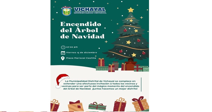 ¡Cordial Invitación al Encendido del Árbol de Navidad en Vichayal!