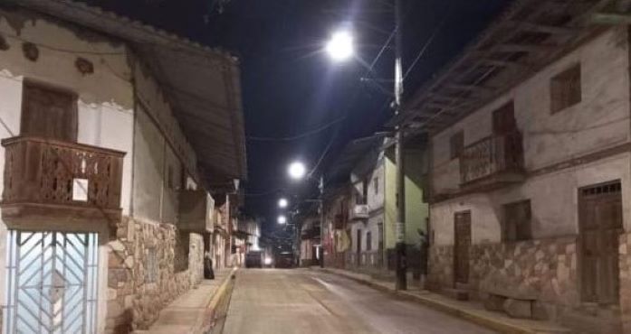 Foto de mejoramiento del alumbrado público con iluminación LED