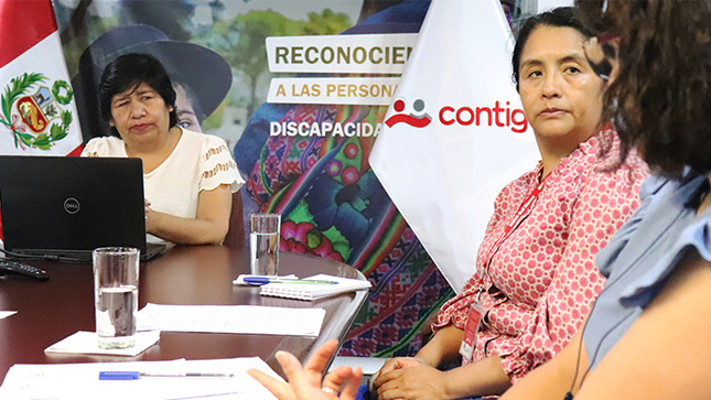 Contigo articula acciones con programas sociales a favor de la población con discapacidad severa