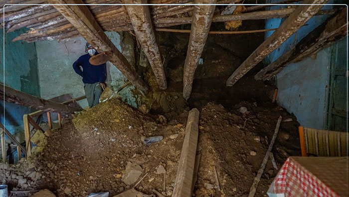 verifican casa con daΓ±os graves