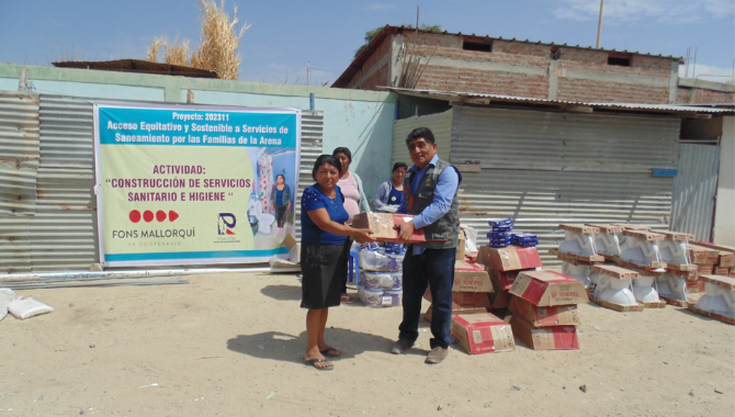 Entrega de materiales Loma Negra