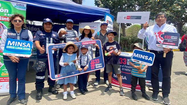 Minsa realizó jornada de orientación ante el fenómeno El Niño para asistentes al Parque Las Leyendas de Huachipa