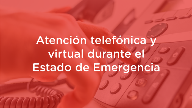 atención telefónica y virtual a personas con discapacidad durante estado de emergencia