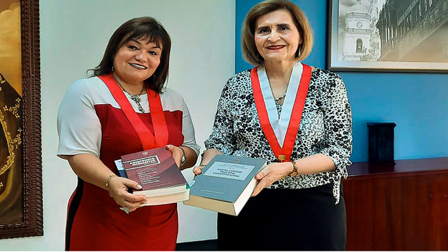 Vicepresidenta del TC Luz Pacheco recibió visita protocolar de la presidenta de la Corte Superior de Justicia de Lima