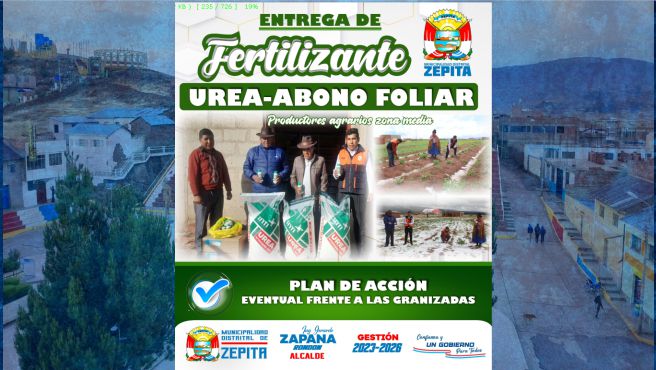 Entrega de fertilizantes a productores agrarios