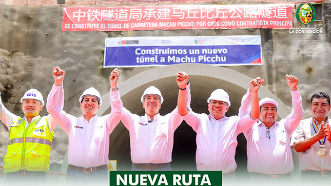 Construcción del túnel para una nueva ruta a Machu Picchu