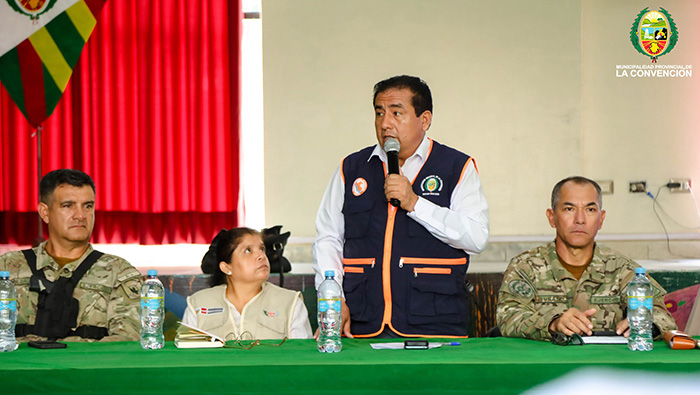 Juramentación de integrantes de la plataforma provincial de defensa civil en La Convención