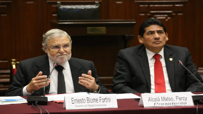 Presidente del TC Ernesto Blume sustentó presupuesto de 2019